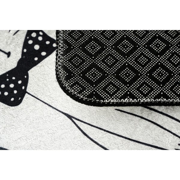 Biela/čierna kúpeľňová predložka 60x40 cm Little Cats - Foutastic-image-1