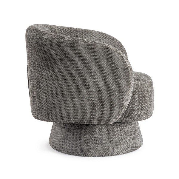 Tmavosivé otočné ženilkové kreslo Julienne – Bizzotto-image-3