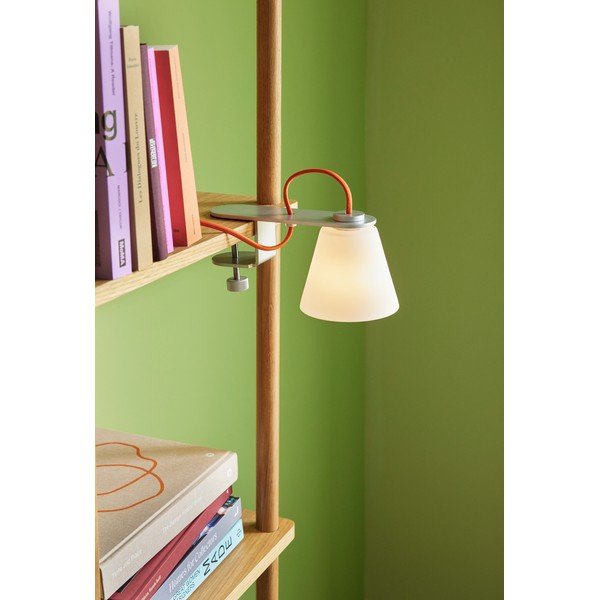 Sivá stolová lampa so skleneným tienidlom (výška  23 cm) Lure – Hübsch-image-1