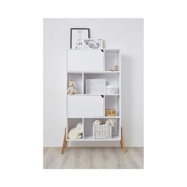 Biela knižnica z dubového dreva BELLAMY Lotta-image-2