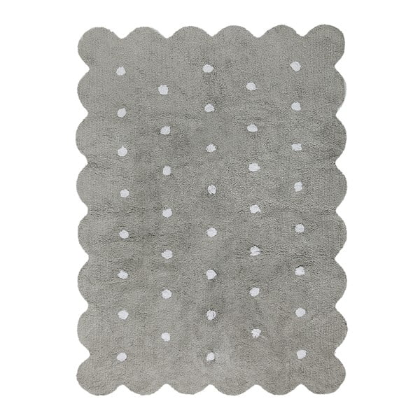 Sivý bavlnený ručne vyrobený koberec Lorena Canals Biscuit, 120 x 160 cm