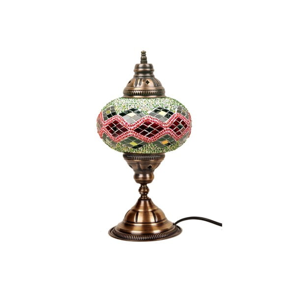 Sklenená ručne vyrobená lampa Diana Ornament, 17 cm