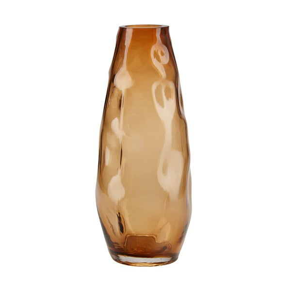 Svetlooranžová sklenená váza Bahne & CO, výška 28 cm