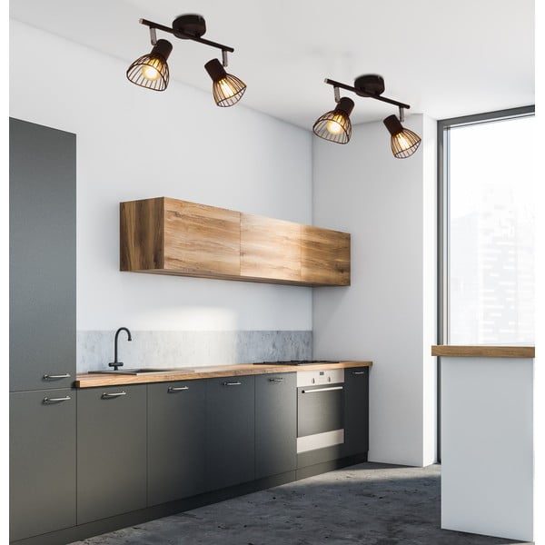 Čierne stropné svietidlo s kovovým tienidlom 39x8 cm Fly – Candellux Lighting-image-1