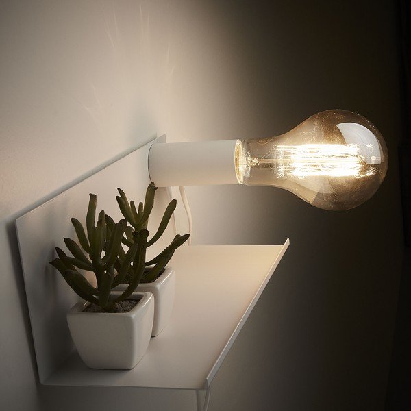 Biele nástenné svietidlo s poličkou Hannah - Kave Home-image-2