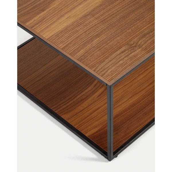 Konferenčný stolík v tmavoprírodnej farbe s doskou v dekore orechového dreva 60x110 cm Yoana – Kave Home-image-4