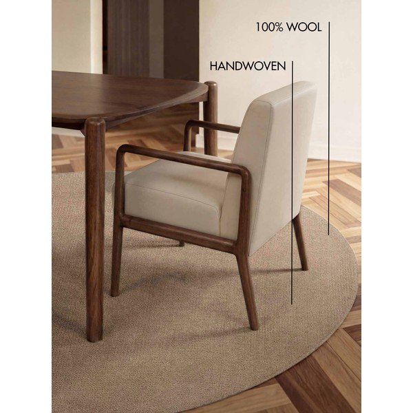 Béžový ručne tkaný vlnený okrúhly koberec ø 160 cm Greenwich – Ted Baker-image-4