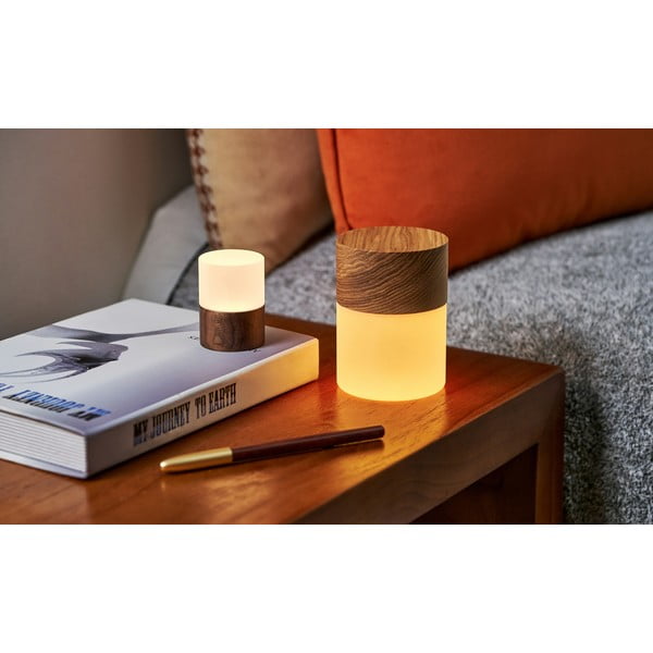 Stmievateľná stolová lampa v prírodnej farbe so skleneným tienidlom (výška 10,5 cm) Lemelia - Gingko-image-2