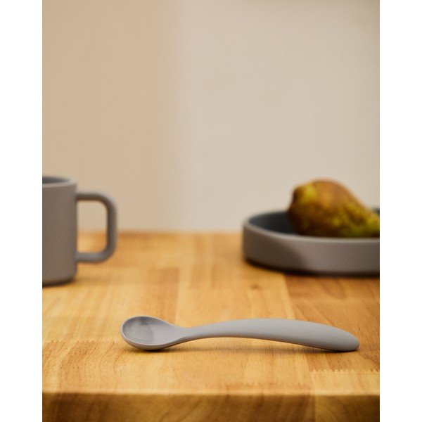 Svetlomodré/oranžové plastové/zo silikónu detské lyžičky v súprave 2 ks Lili – Kave Home-image-3