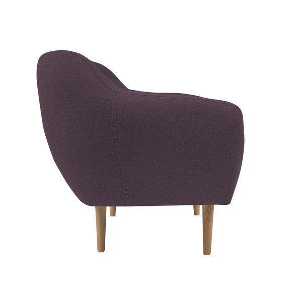 Fialové kreslo so svetlými nohami Mazzini Sofas Sicile-image-1