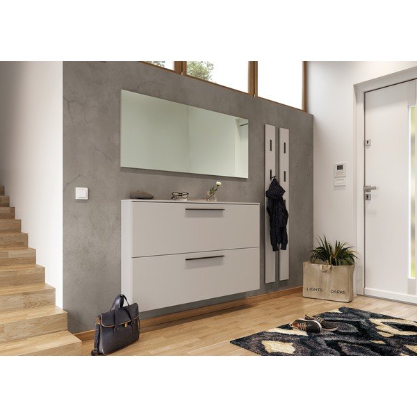 Sivobéžová závesná výklopná skrinka na topánky Utah - Germania-image-3