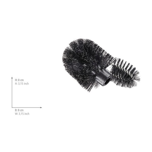 Čierna plastová náhradná hlavica pre WC kefu Ø 8 cm – Wenko-image-1