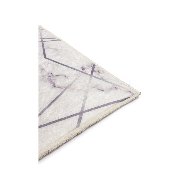 Biele/sivé kúpeľňové predložky v súprave 2 ks 60x100 cm Geometric – Mila Home-image-1