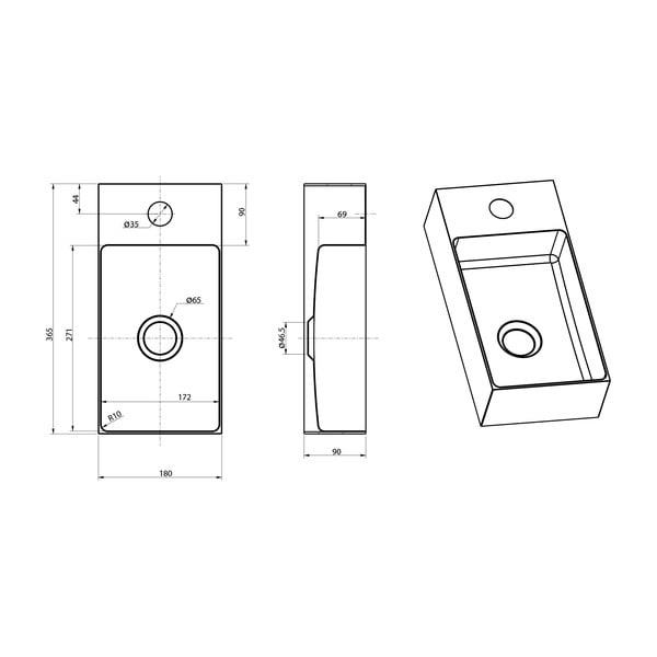 Antikoro umývadlo v medenej farbe 36,5x18 cm Aurum – Sapho-image-2