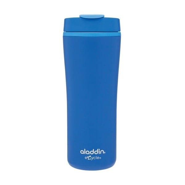 Modrý termohrnček z recyklovateľného plastu Aladdin Flip-Seal™, 350 ml