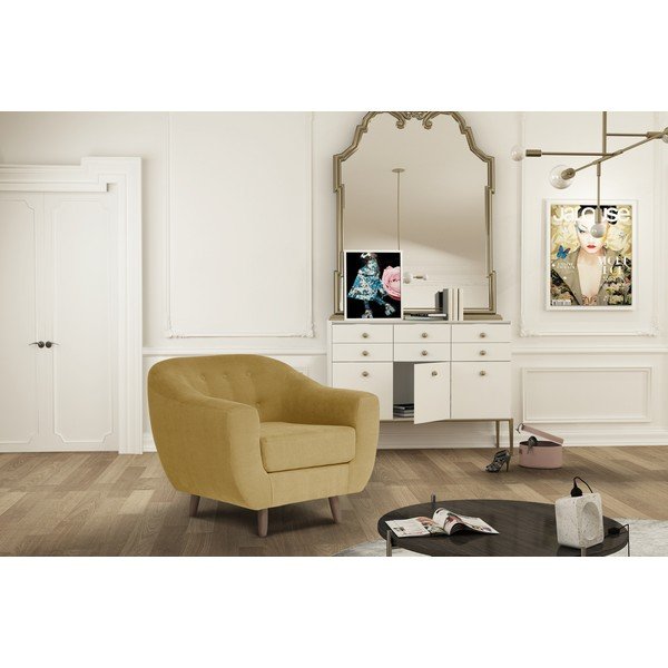 Žlté kreslo Jalouse Maison Vicky-image-1