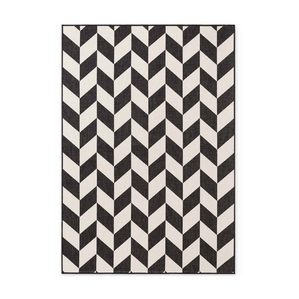 Čierny/krémovobiely vnútorný a vonkajší koberec 120x170 cm Haringey Terrick – Ted Baker