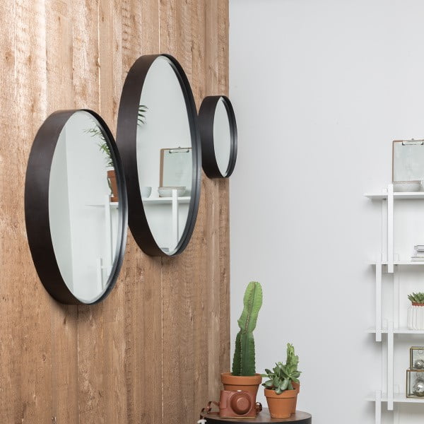 Nástenné zrkadlo ø 60 cm Raj – White Label-image-1