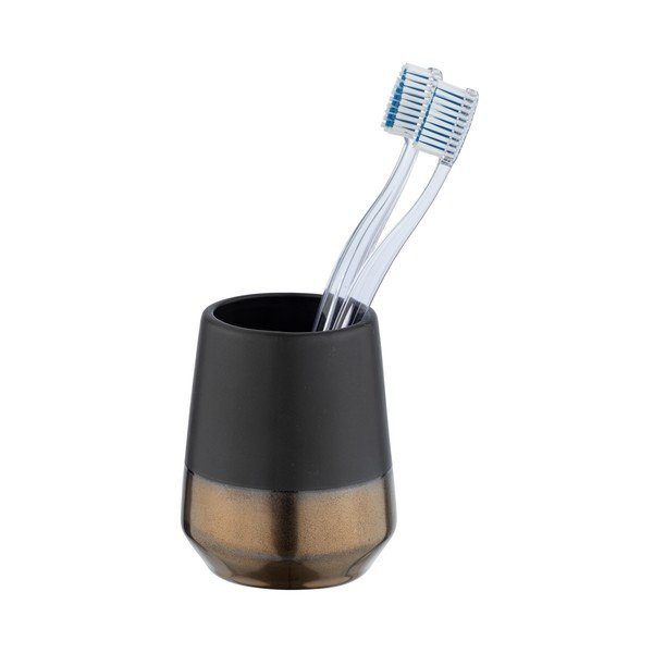 Čierny kelímok na zubné kefky Wenko Brandol-image-2