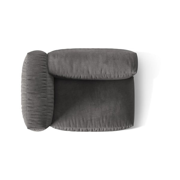 Sivý zamatový modul pohovky (ľavý roh) Martina – Micadoni -image-3