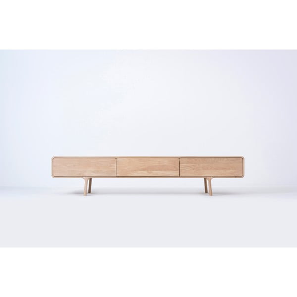 TV komoda z masívneho dubového dreva s 3 zásuvkami Gazzda Fawn-image-3