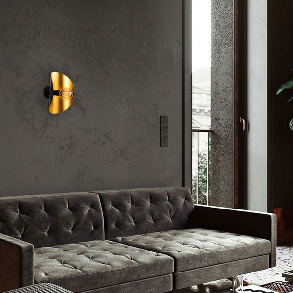 Nástenné svietidlo v čierno-zlatej farbe Sivani – Opviq lights-image-1