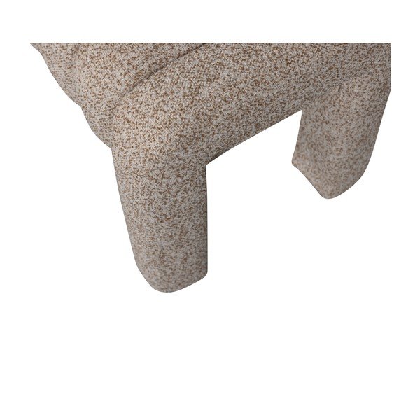 Svetlohnedá polstrovaná lavica z textílie buklé Frex – WOOOD-image-4