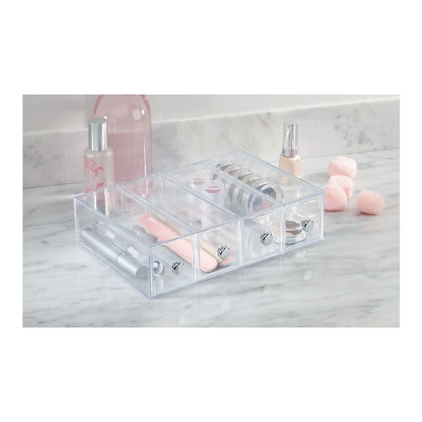 Transparentný úložný box so 4 zásuvkami iDesign Werso-image-4