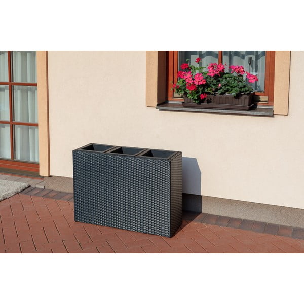 Vonkajší kvetináč v čiernej farbe Bonami Essentials Patteo-image-1