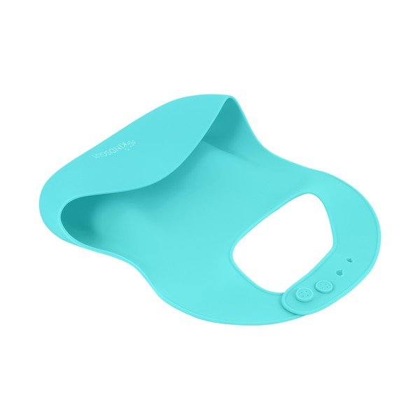 Modrý silikónový podbradník s vreckom Kindsgut Bib-image-2