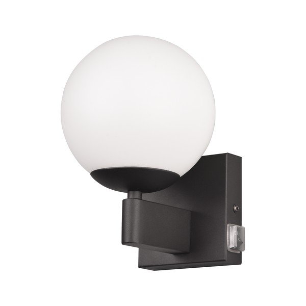 Matne čierne nástenné svietidlo ø 14 cm Kula – Trio-image-2