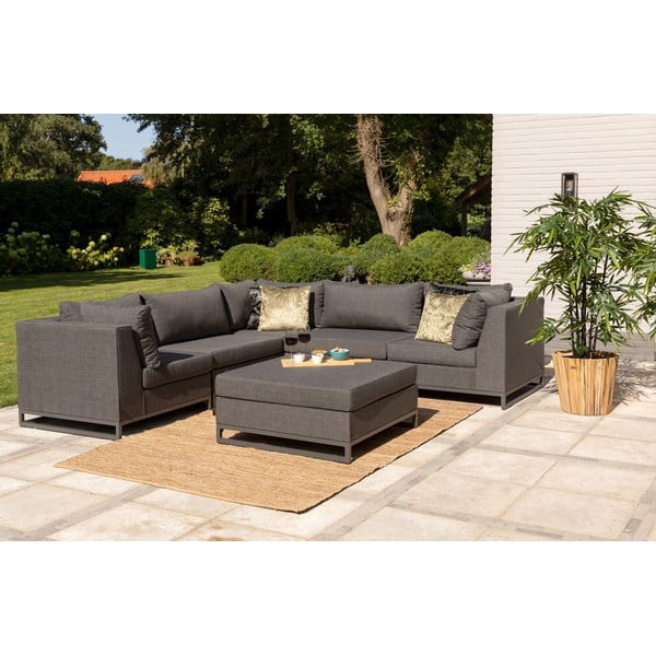 Čierny modul záhradnej pohovky (variabilný) Rhodos – Exotan-image-1