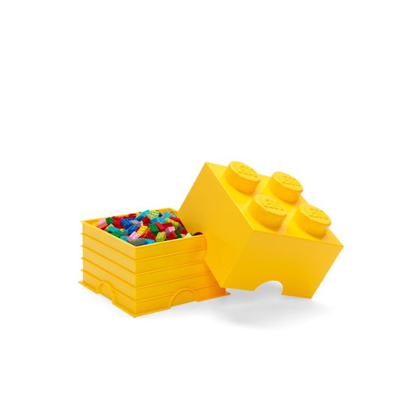 Žltý úložný box štvorec LEGO®-image-2