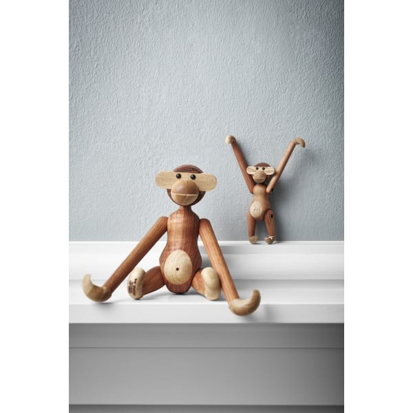 Soška z masívneho dreva Kay Bojesen Denmark Monkey Teak-image-1