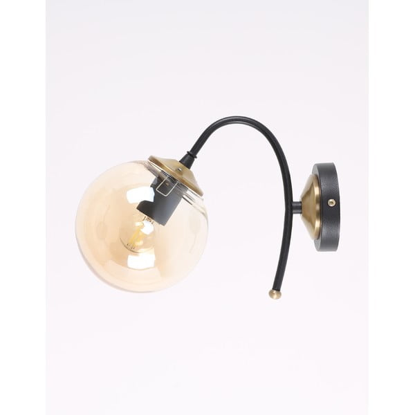 Okrovožlto-čierne nástenné svietidlo ø 15 cm Yoyo – Squid Lighting