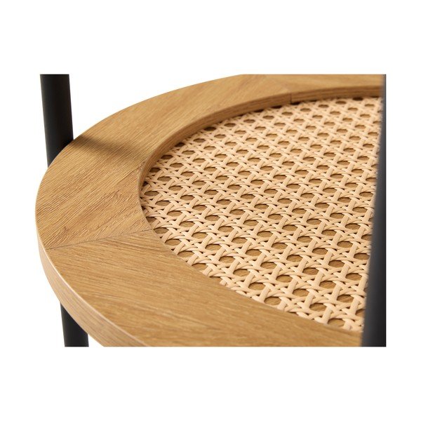 Okrúhly odkladací stolík v dekore duba ø 50 cm Pensacola – Unique Furniture-image-3