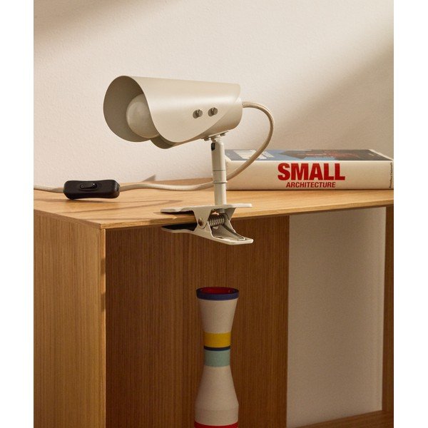 Svetlosivá kovová stolová lampa s klipom (výška  16 cm) Jula – Kave Home-image-1