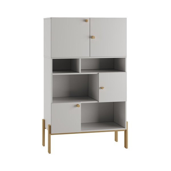 Svetlosivá nízka detská komoda 100x50 cm Cube - Pinio-image-4