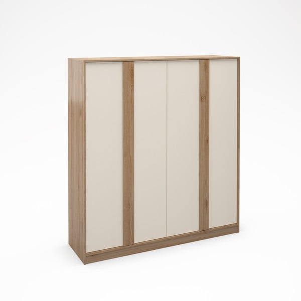 Šatníková skriňa v dekore duba v krémovo-prírodnej farbe 180x197,5x53 cm Dennis – Marckeric-image-4