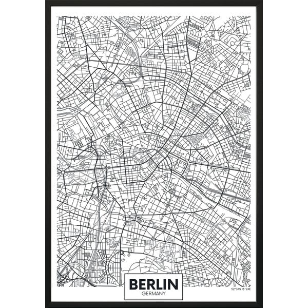 Nástenný plagát v ráme MAP/BERLIN, 50 x 70 cm