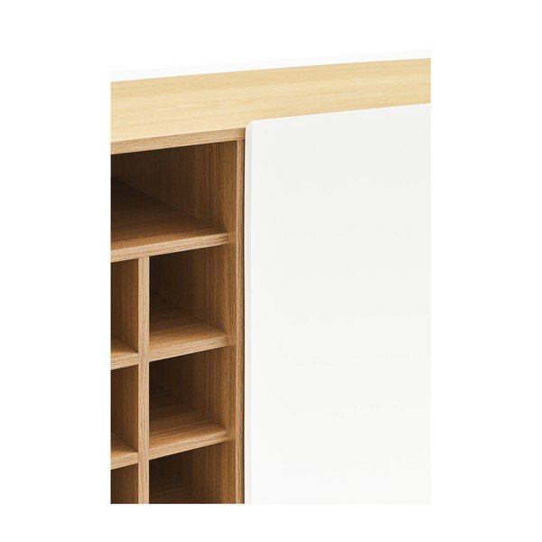 Biela vysoká komoda v dekore duba 95x120 cm Arista – Teulat-image-3