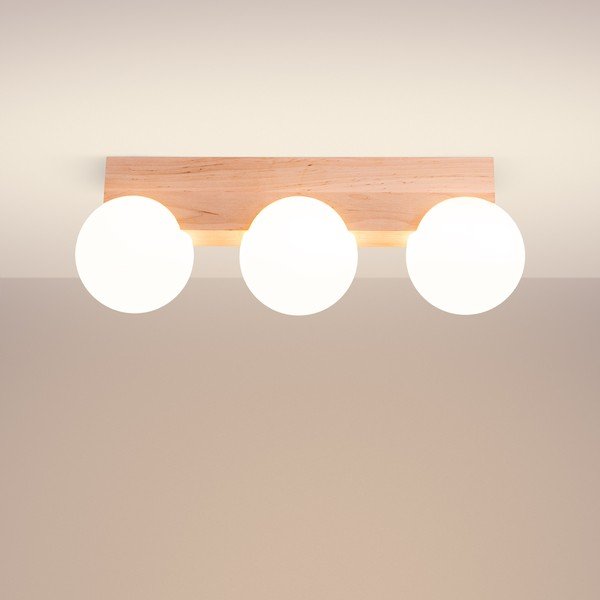 Biele/v prírodnej farbe stropné svietidlo so skleneným tienidlom ø 12 cm Solum – Sollux-image-2