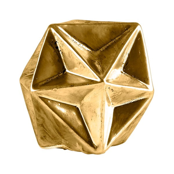 Malá dekoratívna soška KJ Collection Geometry Gold, výška 8,5 cm