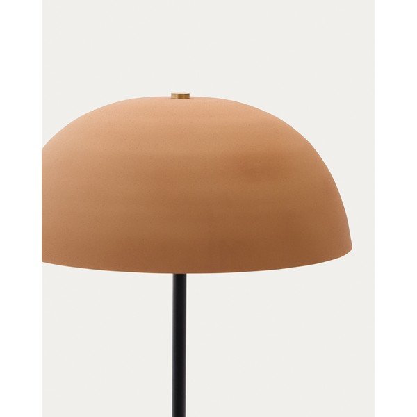 Stojacia lampa v terakotovej farbe s kovovým tienidlom (výška  140 cm) Nibla – Kave Home-image-4