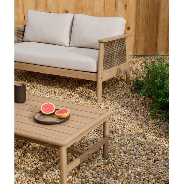 Béžová/v prírodnej farbe záhradná lounge súprava z masívu akácie pre 5 osôb Alabe – Kave Home-image-3
