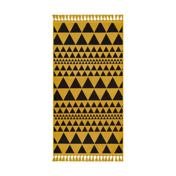 Žltý umývateľný koberec 200x100 cm - Vitaus