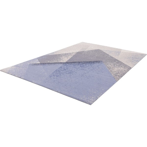 Svetlomodrý vlnený koberec 160x240 cm Folds – Agnella-image-4