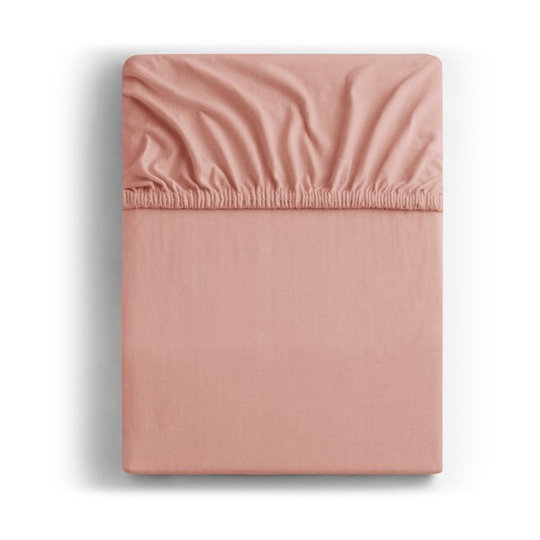 Napínacia plachta broskyňová jersey 240x220 cm Amber – Restilo