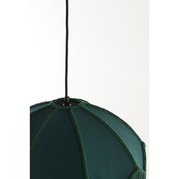 Závesné svietidlo v petrolejovej farbe s textilným tienidlom ø 50 cm Malacia – Light & Living-image-4