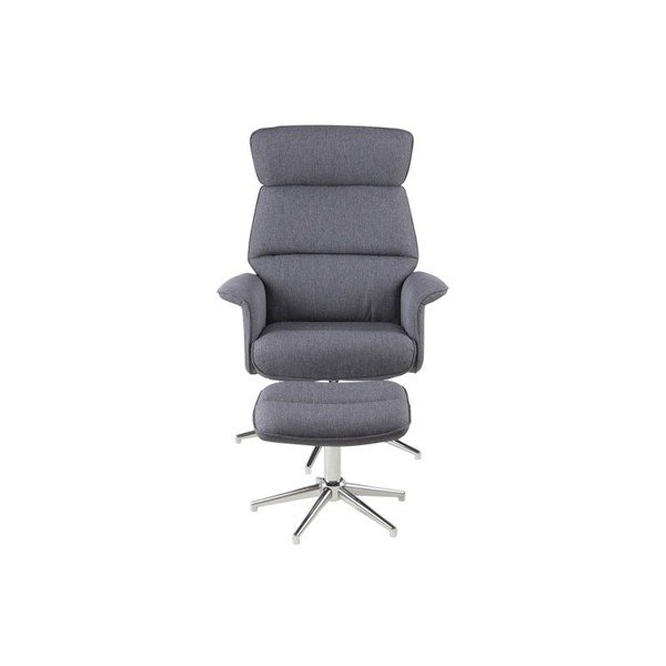 Tmavosivé polohovateľné kreslo s podnožkou Actona Alura-image-2